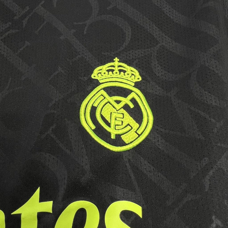 Camisa Real Madrid Black And Neon Unique 24/25 - Adidas Torcedor Masculina - Lançamento