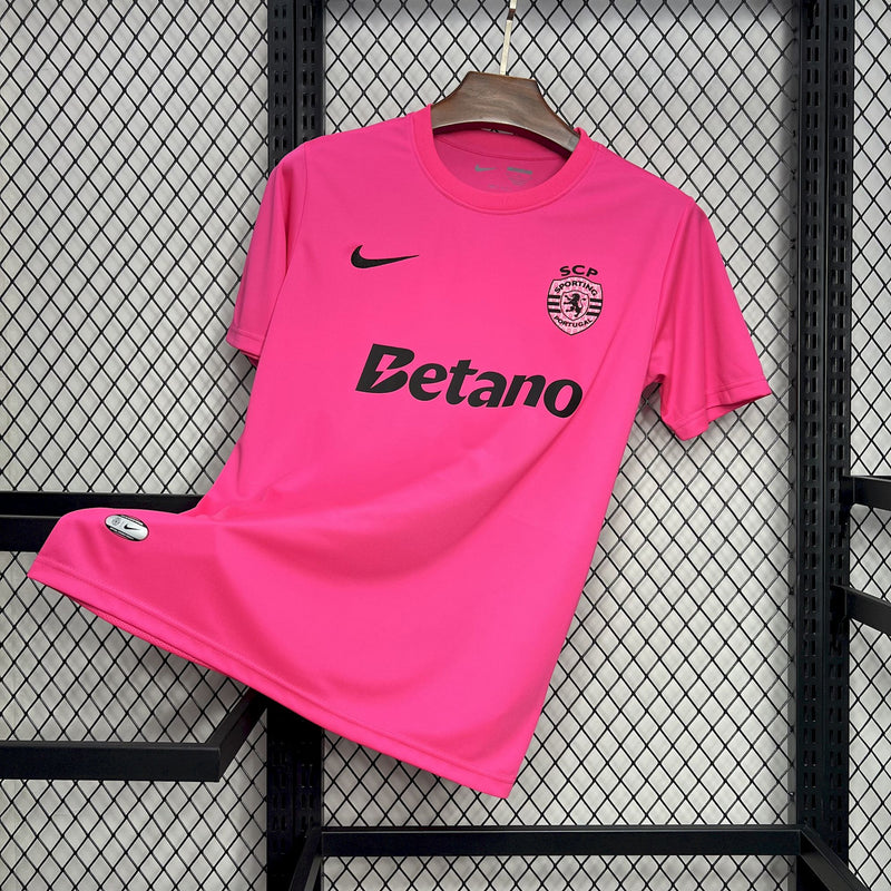 Camisa Sporting Outubro Rosa 24/25 - Nike Torcedor Masculina - Lançamento