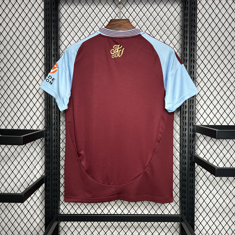 Camisa Aston Villa Villa Home 24/25 Castore Torcedor Masculina - Lançamento