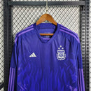 Camisa Manga Longa Seleção Argentina Away 2022/23 - Adidas Torcedor Masculina - Azul/Roxa