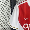 Camisa Pronta Entrega Mônaco Home 2025/26 - Mizuno Torcedor Masculina - Branca/Vermelha