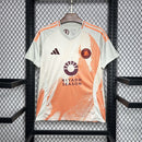 Camisa Pronta Entrega Roma Away 2024/25 - Adidas Torcedor Masculina - Branca/Laranja