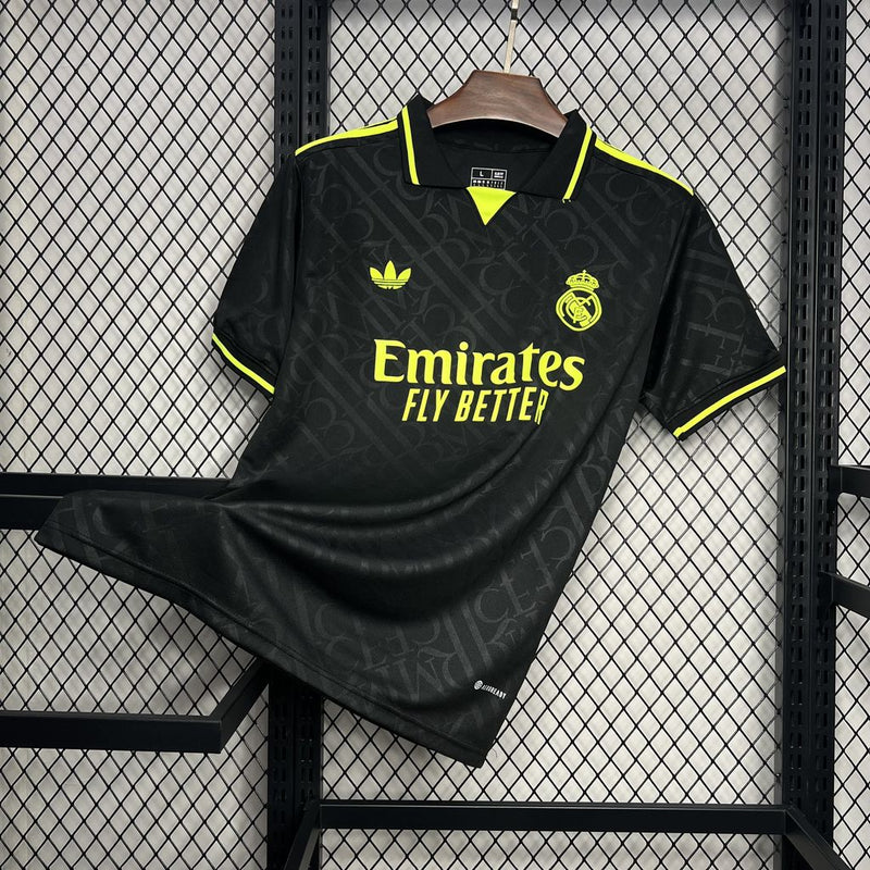 Camisa Real Madrid Black And Neon Unique 24/25 - Adidas Torcedor Masculina - Lançamento