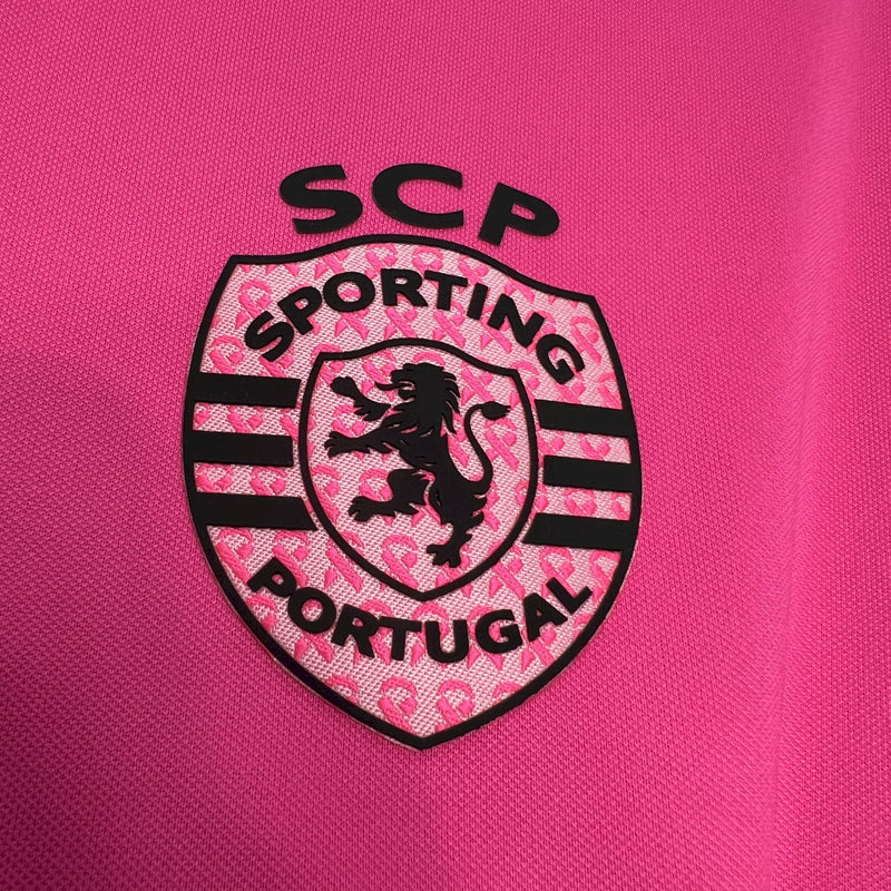 Camisa Sporting Outubro Rosa 24/25 - Nike Torcedor Masculina - Lançamento