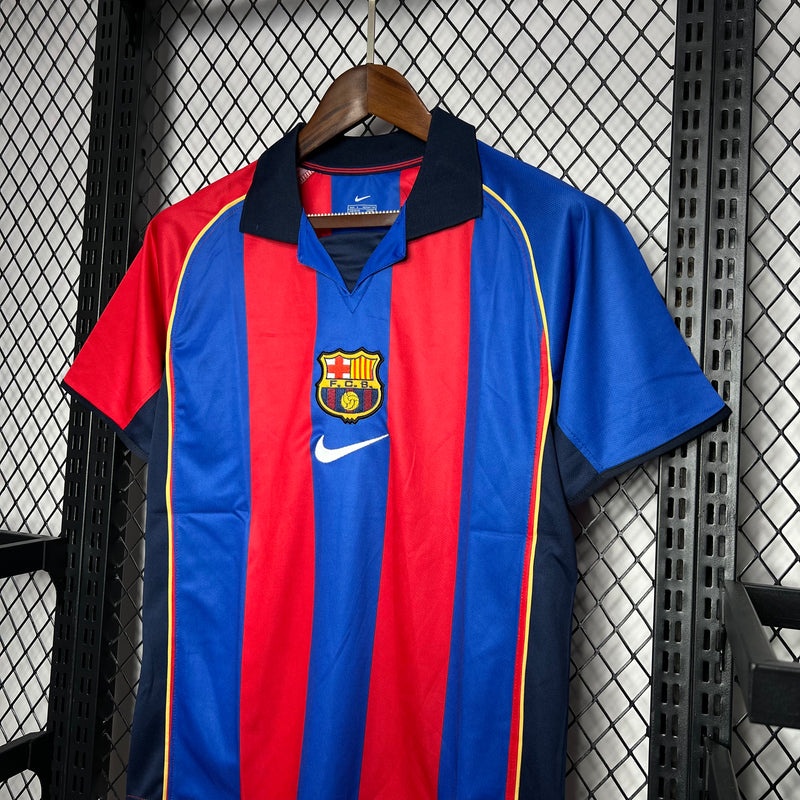 Camisa Barcelona Titular 01/02 - Versão Retro