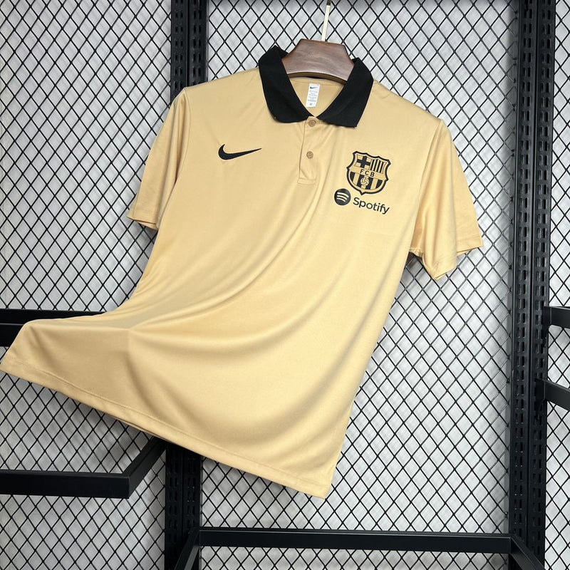 Camisa Barcelona Polo Khaki 24/25 - LANÇAMENTO