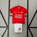 Kit Infantil Man. United Home 2007/08 - Nike Retrô - Vermelha