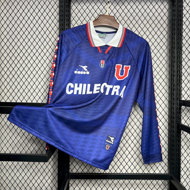 Camisa Universidad de Chile Titular 1996 - Versão Retro Manga Comprida