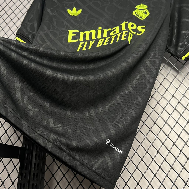 Camisa Real Madrid Black And Neon Unique 24/25 - Adidas Torcedor Masculina - Lançamento