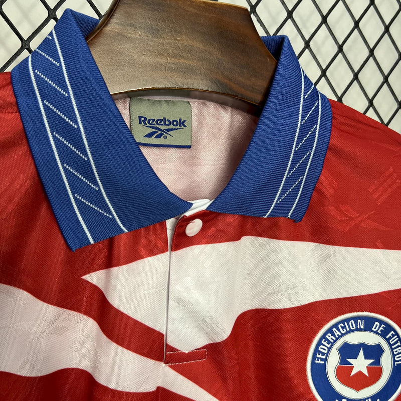 Camisa Chile Titular 1998 - Versão Retro Manga Comprida