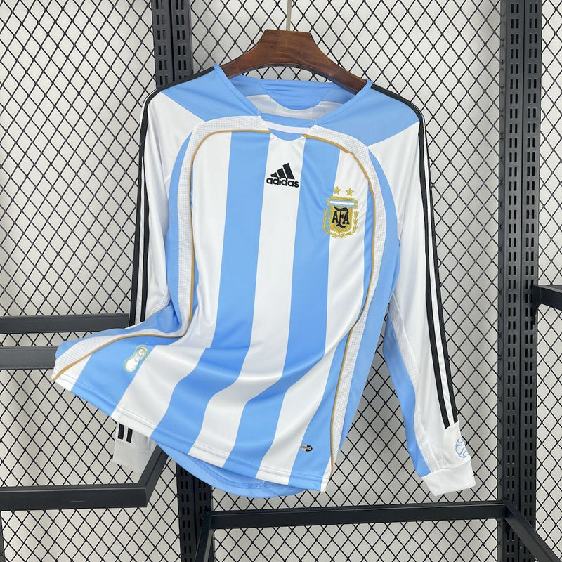 Camisa Argentina Titular 06/07 - Versão Retro Manga Comprida