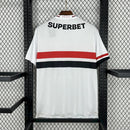 Camisa Pronta Entrega São Paulo Home 2025/26 - New Balace Torcedor Masculina - Branca/Preta