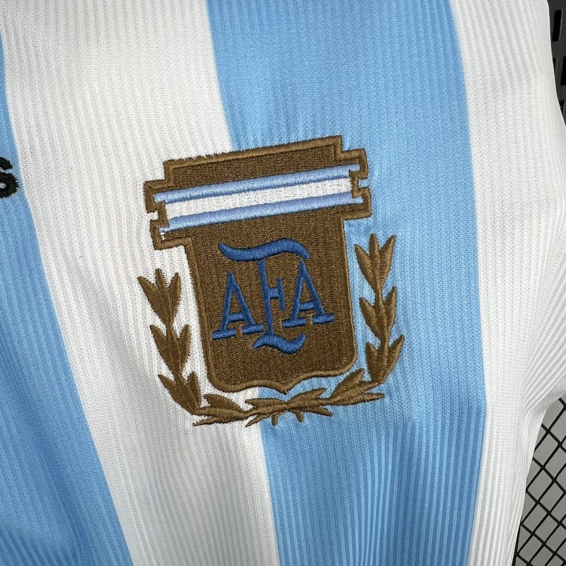 Camisa Argentina Titular 1998 - Versão Retro Manga Comprida