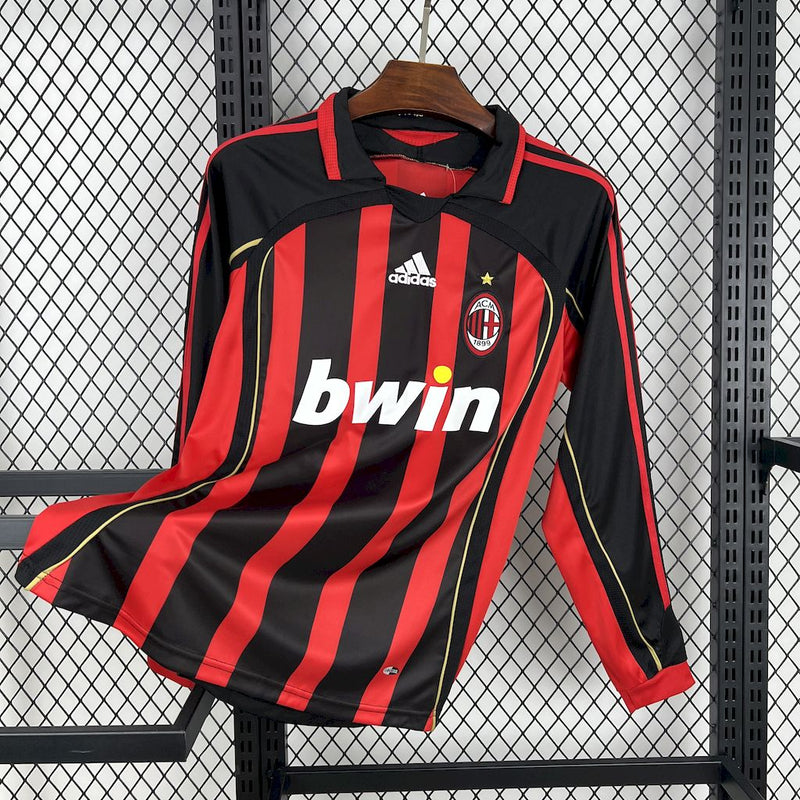 Camisa Milan Titular 06/07 - Versão Retro Manga Comprida