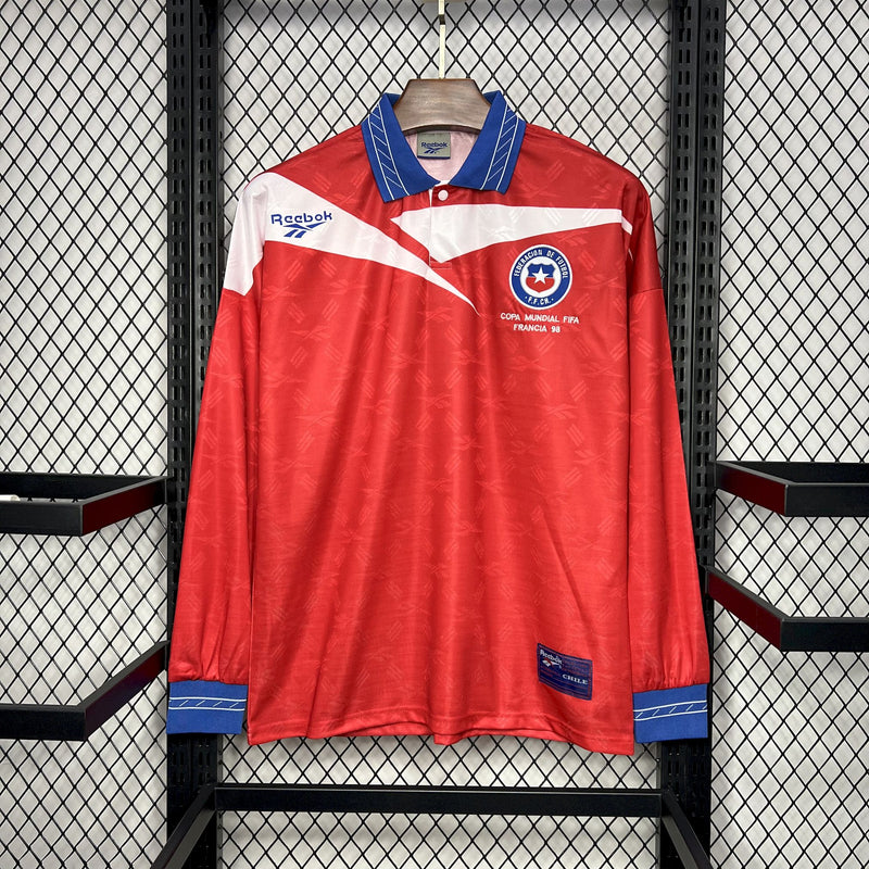 Camisa Chile Titular 1998 - Versão Retro Manga Comprida