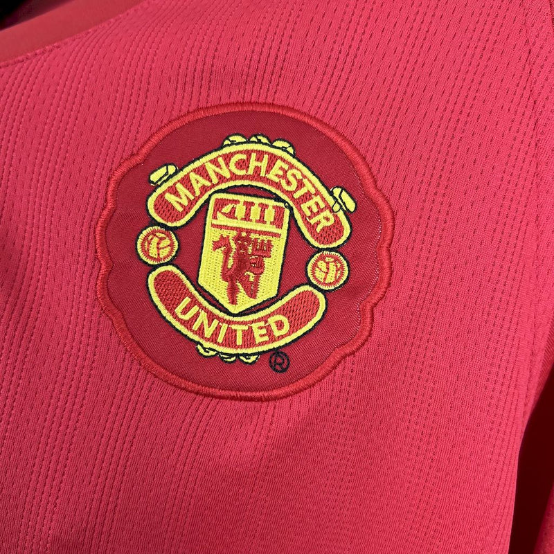 Camisa Manchester United Titular 07/08 - Versão Retro Manga Comprida