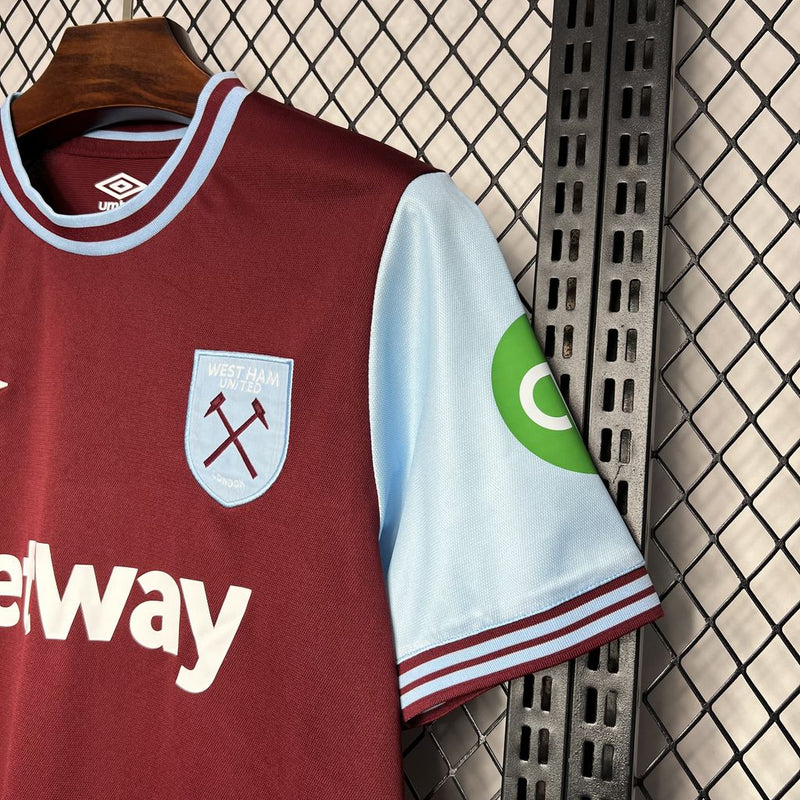 Camisa West Ham Home 24/25 - Versão Torcedor