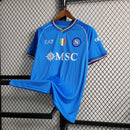 Camisa Napoli Home 2023/24 - EA7 Torcedor Masculina - Azul/Branca