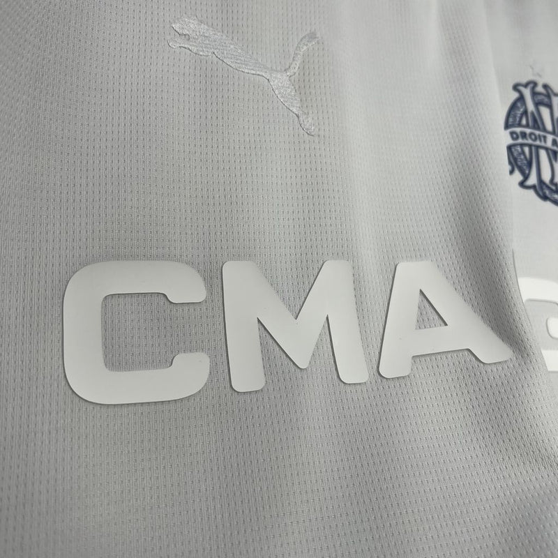 Camisa Olympique de Marseille 125 anos White 24/25 - Versão Torcedor