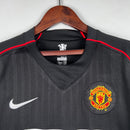 Camisa Manchester United Away 2007/08 - Nike Retrô Masculina - Preta/Branca