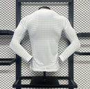 Camisa Manga Longa Real Madrid Home 2024/25 - Adidas Jogador Masculina - Branca/Preta