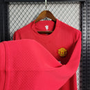 Camisa Manchester United Manga Longa Home 2007/08 - Nike Retrô Masculina - Vermelha/Branca