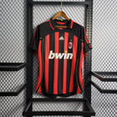 Camisa Pronta Entrega AC Milan Home 2006/07 - Adidas Retrô Masculina - Preta/Vermelha