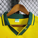 Camisa Pronta Entrega Seleção Brasileira Home 1993/1994 - Umbro Retrô Masculina - Amarela/Verde