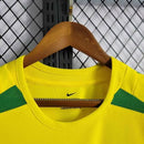 Camisa Pronta Entrega Seleção Brasil Home 2002 - Nike Retrô Masculina - Amarela/Verde