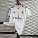 Camisa Pronta Entrega Real Madrid Home 2017/18 - Adidas Retrô Masculina - Branca/Azul