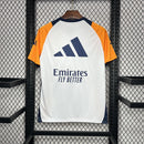 Camisa Real Madrid Treino 2024/25 - Adidas Torcedor Masculina - Branca/Laranja
