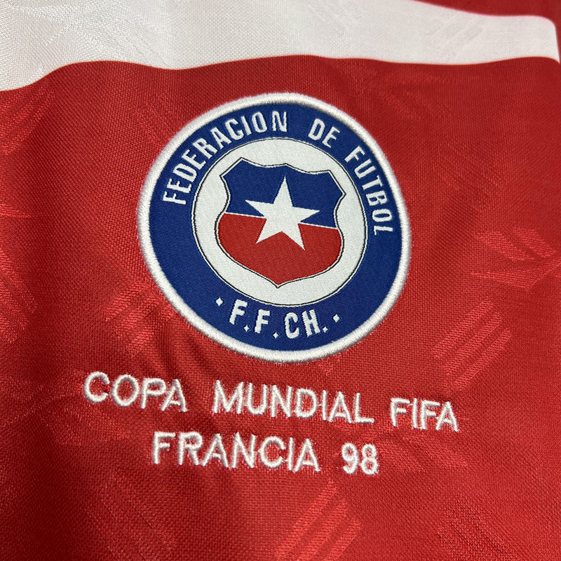 Camisa Chile Titular 1998 - Versão Retro Manga Comprida