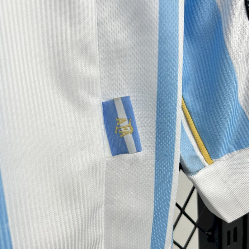 Camisa Argentina Titular 1998 - Versão Retro Manga Comprida