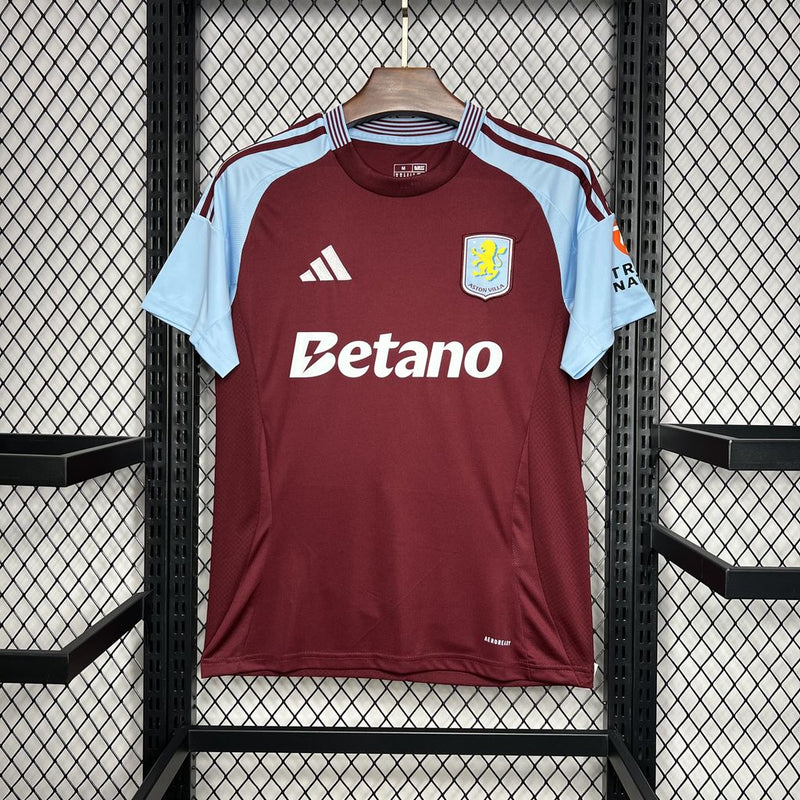 Camisa Aston Villa Villa Home 24/25 Castore Torcedor Masculina - Lançamento