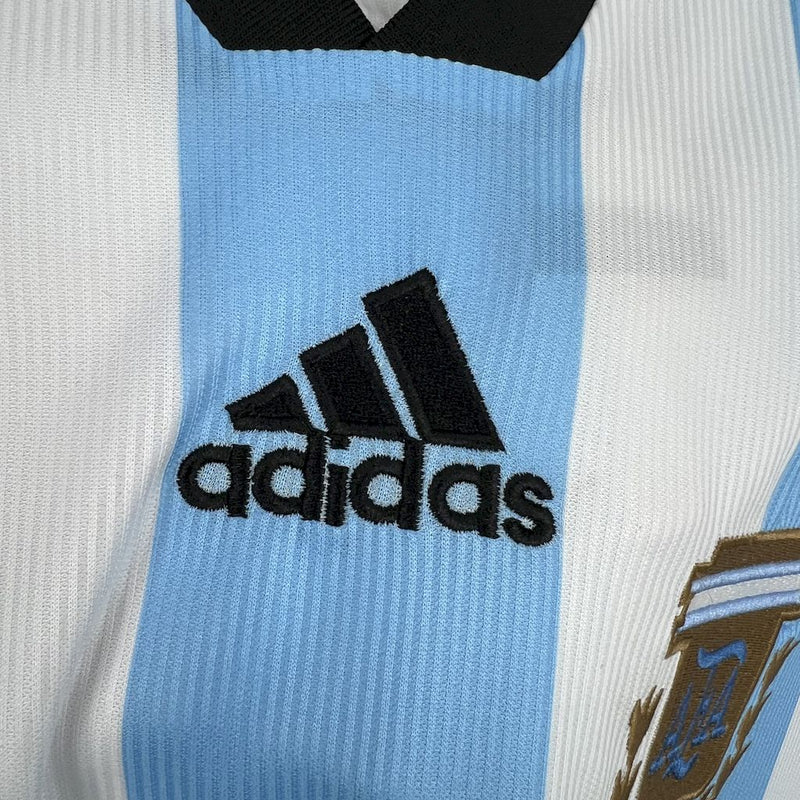 Camisa Argentina Titular 1998 - Versão Retro Manga Comprida