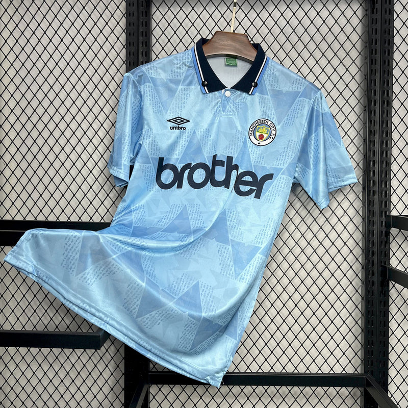 Camisa Manchester City Titular 89/90 - Versão Retro