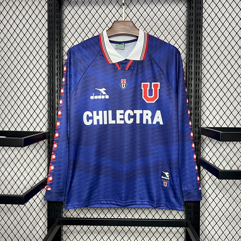 Camisa Universidad de Chile Titular 1996 - Versão Retro Manga Comprida