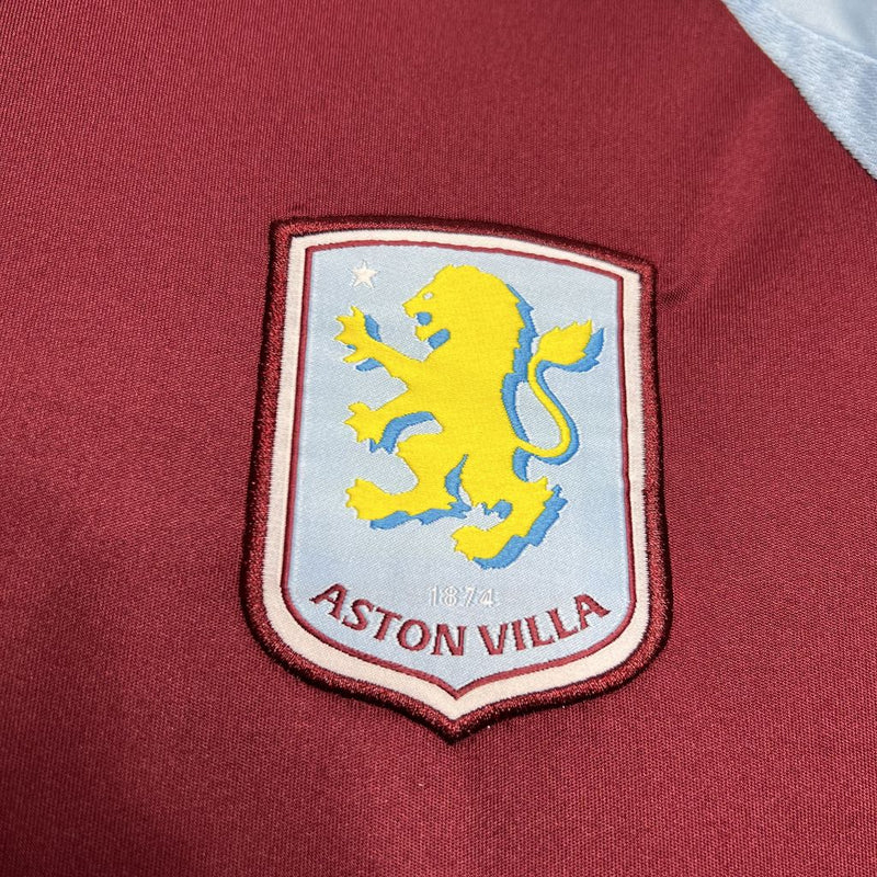 Camisa Aston Villa Villa Home 24/25 Castore Torcedor Masculina - Lançamento