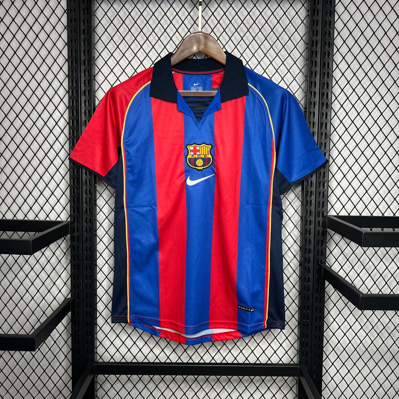 Camisa Barcelona Titular 01/02 - Versão Retro