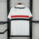 Camisa São Paulo Home 2025/26 - New Balace Torcedor Masculina - Branca/Preta
