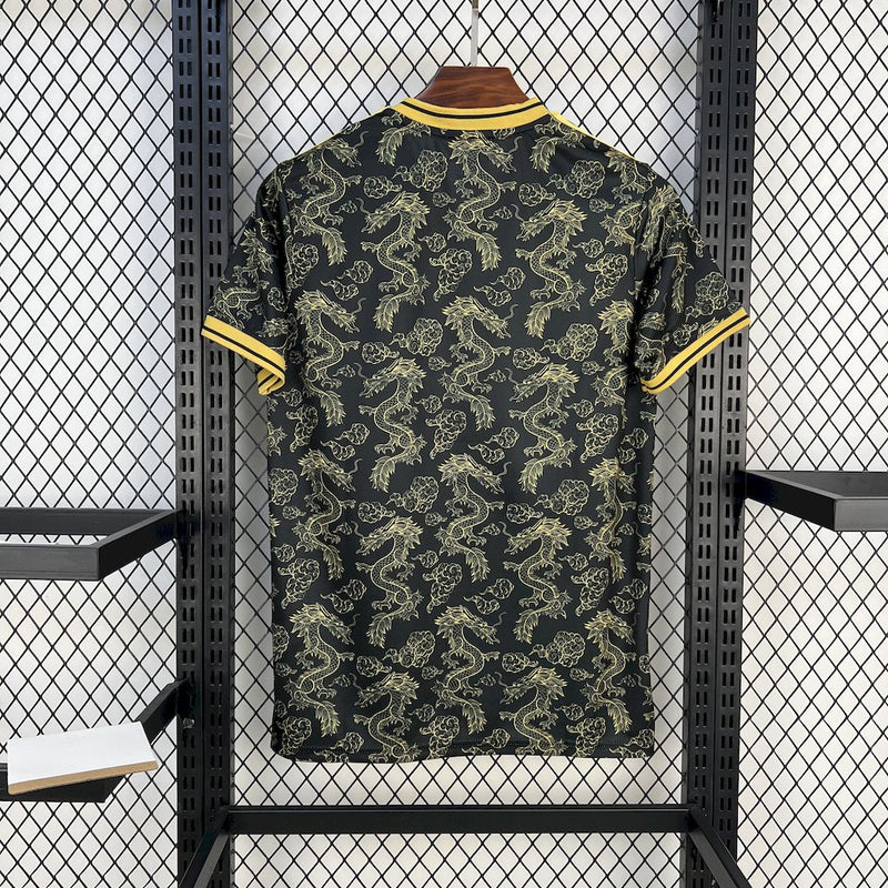 Camisa Real Madrid Black Golden Dragon Edition 25/26 - Torcedor Masculina