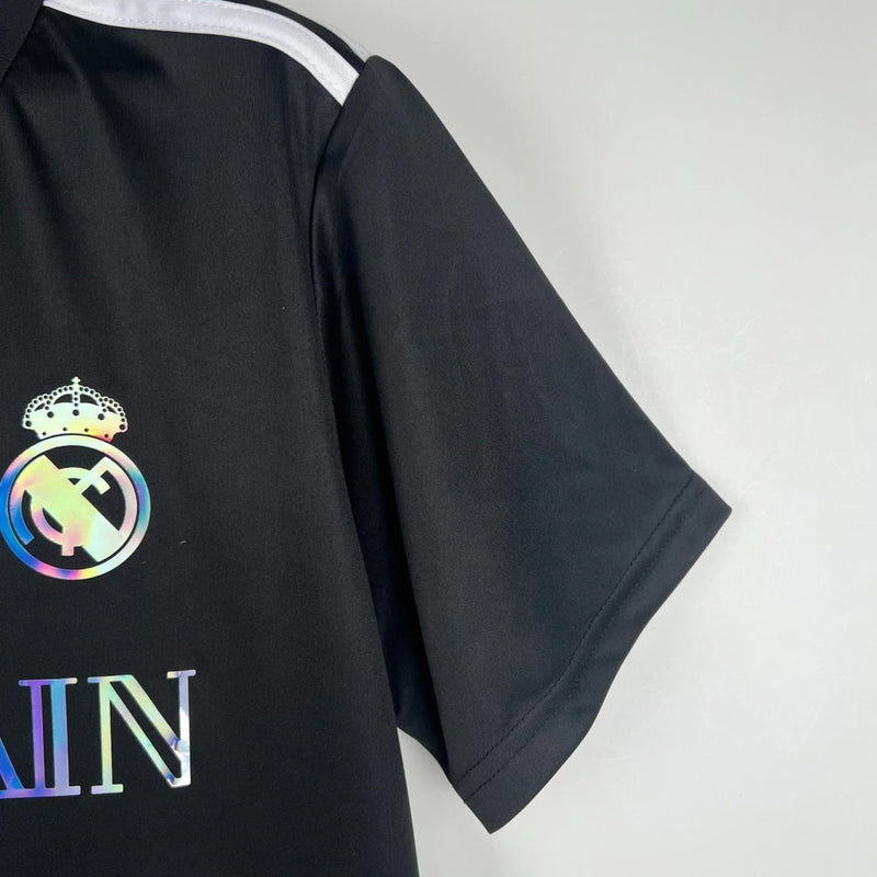 Camisa Real Madrid X Balmain Preta 23/24 - Adidas Torcedor Masculina