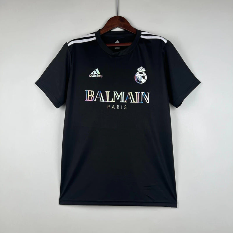 Camisa Real Madrid X Balmain Preta 23/24 - Adidas Torcedor Masculina